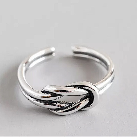 NEW STERLING SILVER ADJUSTABLE KNOT RING - Picture 8 of 13